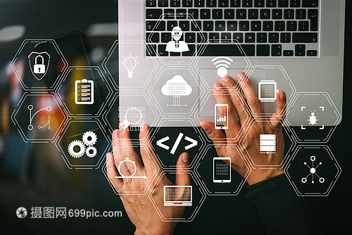 編碼軟件開發者的工作與擴大現實儀表板計算機圖標有關這些包括系統靈活開發代碼叉和以反應靈敏的網絡安全進行版本